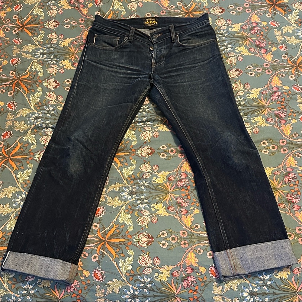 Brave Star Selvedge Jeans 17oz straight. Cone Mills